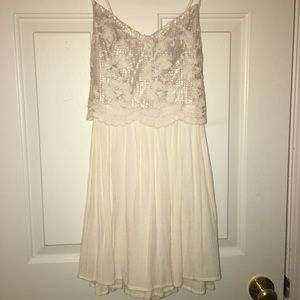 Hollister Lace Sequined Babydoll Dress